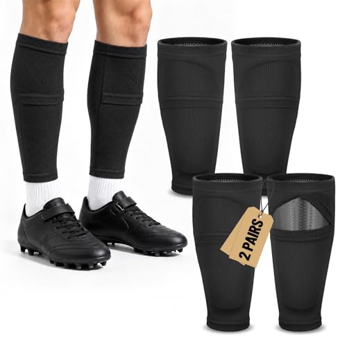 Mirchro Kids Soccer Shin Guard Sleeves Youth Compression Holders