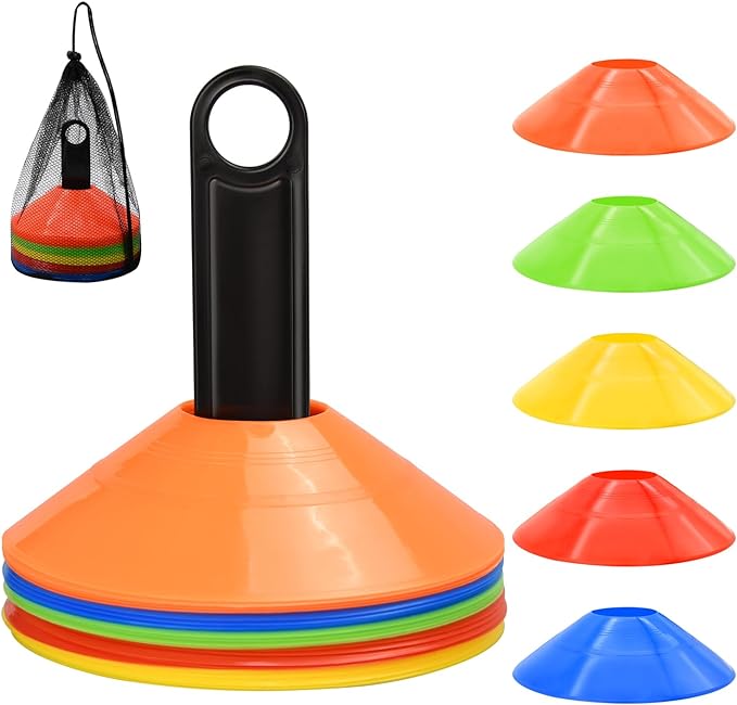 FGBNM Agility Disc Cones Training Set with Carry Bag 5 Colors