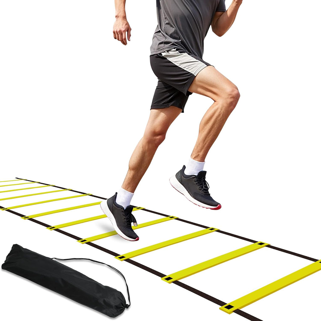 NKJIH 20ft Adjustable Agility Speed Ladder Training Equipment