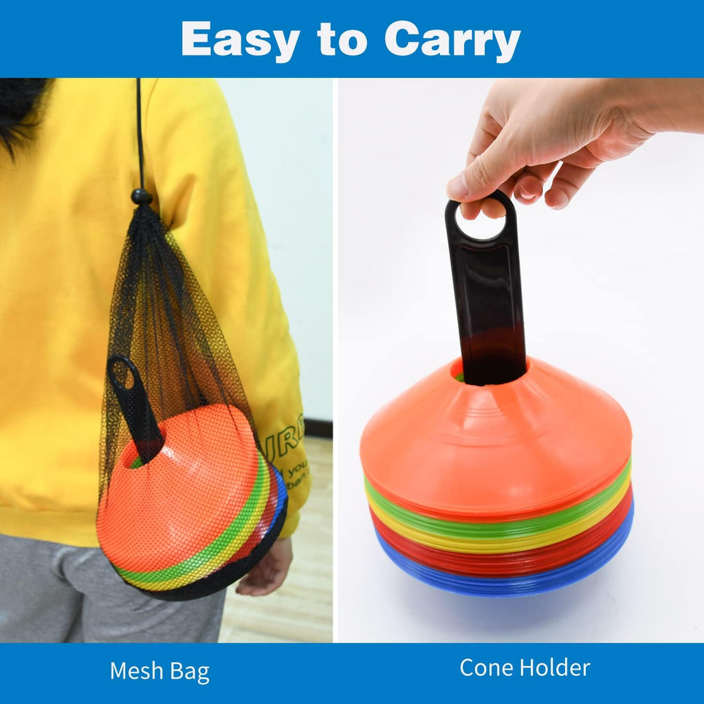 FGBNM Agility Disc Cones Training Set with Carry Bag 5 Colors