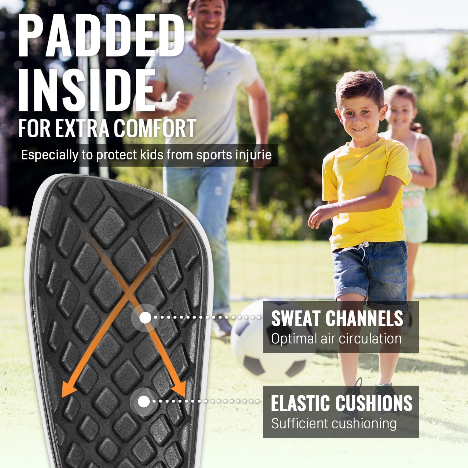 Northdeer Soccer Shin Guards with Sleeves Optimized Insert Pocket